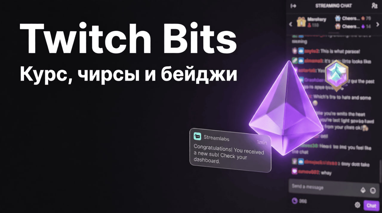 Что такое битс на Твиче: курс Twitch Bits, Cheers и бейджи